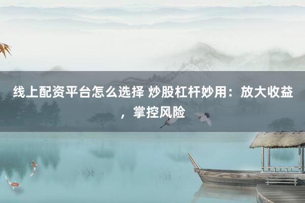线上配资平台怎么选择 炒股杠杆妙用：放大收益，掌控风险