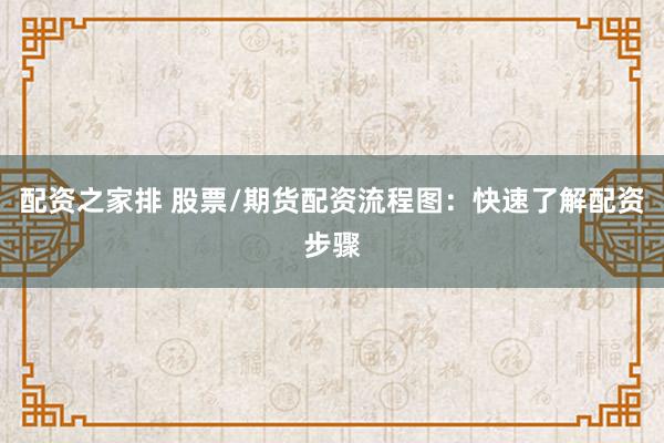 配资之家排 股票/期货配资流程图：快速了解配资步骤